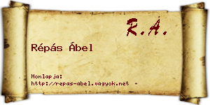Répás Ábel névjegykártya